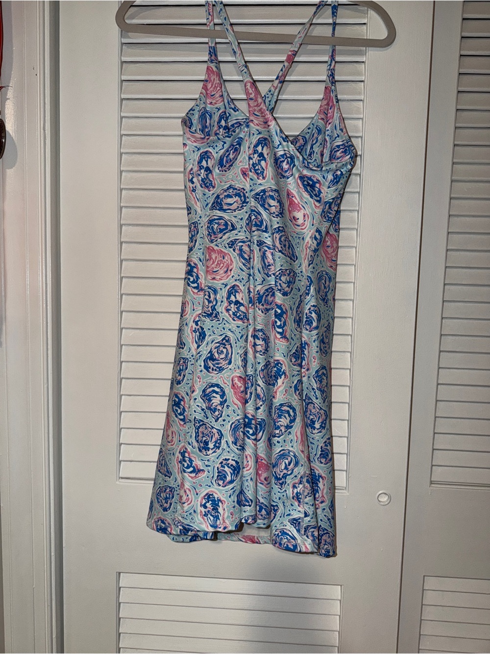 Simply Southern Blue and Pink Oyster Dress - Picture 2 of 3